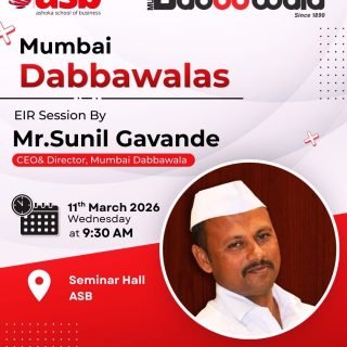 📦 An Inspiring Learning Experience at ASB!
Ashoka School of Business had the privilege of hosting an insightful EIR Session on Mumbai Dabbawalas by Mr. Sunil Gavande, CEO & Director –Mumbai Dabbawala.
Students gained valuable insights into the world-renowned Dabbawala delivery system, known for its incredible efficiency, teamwork, discipline, and operational excellence.
The session offered powerful lessons on logistics management, leadership, and the importance of simple yet effective systems in business.
A heartfelt thank you to Mr. Sunil Gavande for sharing such inspiring real-world experiences with our students.
#asbhyderabad #EIRSession #mumbaidabbawala #managementlearnings #businessinsights ASBEvents