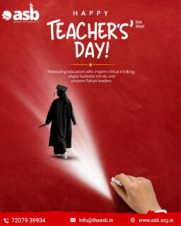 🎓✨ HAPPY TEACHER’S DAY! ✨🎓

Behind every sharp decision, bold idea, and confident leader is a teacher who once asked the right question. 💡📚

At Ashoka School of Business (ASB), we celebrate the educators who go beyond textbooks to challenge perspectives, spark curiosity, and turn learning into leadership. 🚀💼

Because great business minds aren’t just built on knowledge; they are shaped by guidance, experience, and the courage to think differently. 🌟

Here’s to the mentors who help shape not just careers, but the leaders who will shape tomorrow. 🙏✨

Happy Teacher’s Day from ASB! 🎓💙

📞 +91 72079 39934
📧 info@theasb.in
🌐 www.asb.org.in

#HappyTeachersDay #AshokaSchoolOfBusiness #ASB #BusinessEducation #BusinessLeaders #LeadershipMindset #ThinkDifferent #ManagementEducation #FutureOfBusiness #LearnLeadSucceed