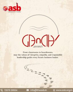 ✨ HAPPY GANDHI JAYANTI! 📚💼

At ASB, we believe that true leadership begins with strong values. This Gandhi Jayanti, let’s inspire the next generation of business leaders to lead with integrity, empathy, responsibility, and purpose. 🤝🌱

From classrooms to boardrooms, may every future leader carry forward the values that create meaningful change and build a better tomorrow. 🚀🌍

📚 Learn with Purpose
🤝 Lead with Empathy
💼 Act with Integrity
🌱 Grow with Responsibility

🙏 Wishing everyone a meaningful and inspiring Gandhi Jayanti!

📞 +91 72079 39934
📧 info@theasb.in
🌐 www.asb.org.in

#ASB #GandhiJayanti #MahatmaGandhi #Leadership #BusinessLeadership #Integrity #Empathy #ResponsibleLeadership #FutureLeaders #LeadershipValues