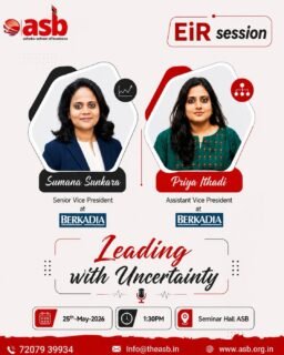 An inspiring EIR session on “Leading with Uncertainty” ✨
Our students had an amazing interactive session with Sumana Sunkara and Priya Ithadi from Berkadia, gaining real-world insights on leadership, challenges, and growth.
The energy, engagement, and curiosity from the students truly made the session impactful 🙌
#ASB #EIRSession #leadershiptalk #studentengagement #berkadia FutureLeaders CampusEvents LearningExperience