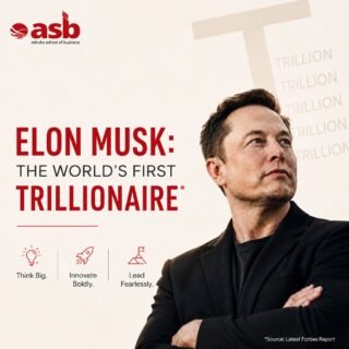 🚀 Congratulations to Elon Musk on becoming the world’s first trillionaire

Behind every extraordinary achievement lies an extraordinary mindset.

A mindset that dares to think beyond limits, challenge conventions, embrace innovation, and create impact at a global scale.

Success isn’t just measured by wealth—it’s measured by the problems solved, the value created, and the lives transformed.

At ASB, we inspire future leaders to cultivate the same entrepreneurial spirit:

💡 Think Big
🚀 Innovate Boldly
🎯 Lead Fearlessly

The future belongs to those who have the courage to build it.

#JoinASB #ASB #businessleadership #Innovation #entrepreneurship FutureLeaders ThinkBig