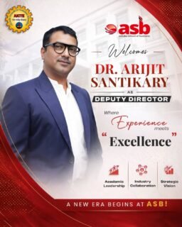 Welcome a new chapter of leadership and excellence at ASB! 🎓✨

Ashoka School of Business proudly welcomes Dr. Arijit Santikary as Deputy Director — bringing a powerful blend of experience, academic excellence, and strategic vision. 🚀

This marks the beginning of a transformative journey driven by innovation, industry collaboration, and future-focused leadership. 🌐🤝
A new era of growth, learning, and impact begins now at ASB! 📈

📞 72079 39934 | 📧 info@theasb.in
🌐 www.asb.org.in
📍 NH65, near Ramoji Film City, Toopranpet, Hyderabad, Telangana 508252

#AshokaSchoolOfBusiness #ASB #LeadershipMatters #AcademicExcellence #NewBeginnings HigherEducation IndustryCollaboration StrategicVision FutureLeaders EducationExcellence CampusUpdate AICTEApproved