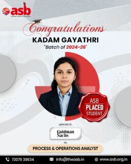 One more dream. One more success story. ✨
From the classroom to one of the world’s most prestigious financial institutions.
Congratulations to Kadam Gayathri (PGDM 2024–26) on securing a placement at Goldman Sachs as a Process & Operations Analyst.
Every achievement like this inspires the next generation of leaders.
#asbhyderabad #goldmansachs #campusplacement #studentsuccess #futureleaders PGDM ManagementEducation